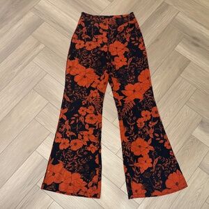PLT floral flare pants